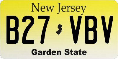 NJ license plate B27VBV