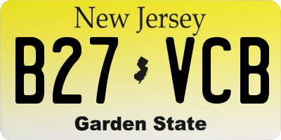 NJ license plate B27VCB