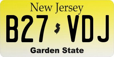 NJ license plate B27VDJ