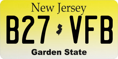 NJ license plate B27VFB