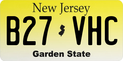 NJ license plate B27VHC