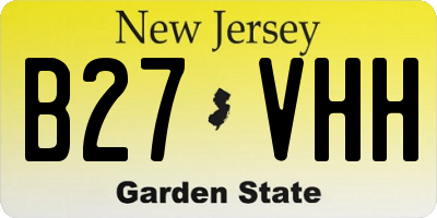 NJ license plate B27VHH