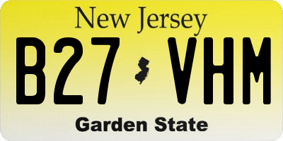 NJ license plate B27VHM