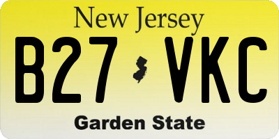 NJ license plate B27VKC