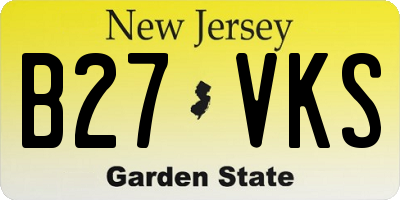 NJ license plate B27VKS