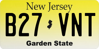 NJ license plate B27VNT