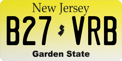 NJ license plate B27VRB