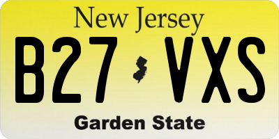 NJ license plate B27VXS