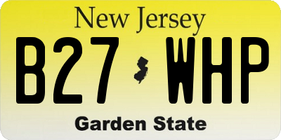 NJ license plate B27WHP