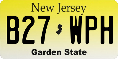 NJ license plate B27WPH