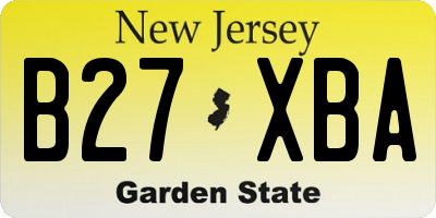 NJ license plate B27XBA