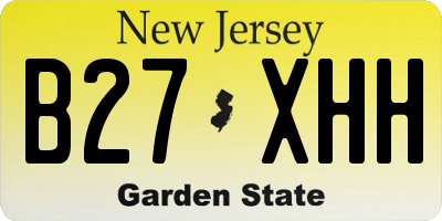 NJ license plate B27XHH