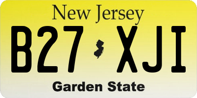 NJ license plate B27XJI