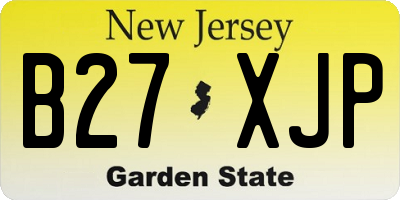 NJ license plate B27XJP