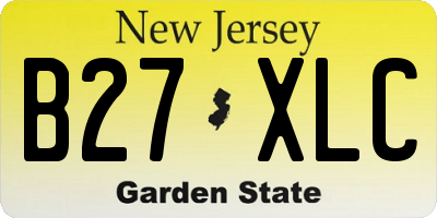 NJ license plate B27XLC