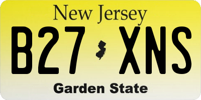 NJ license plate B27XNS