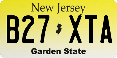 NJ license plate B27XTA