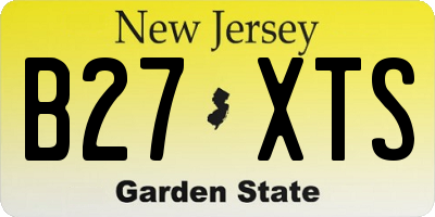 NJ license plate B27XTS