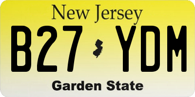 NJ license plate B27YDM
