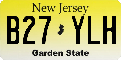 NJ license plate B27YLH