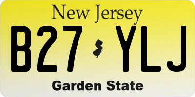NJ license plate B27YLJ