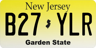 NJ license plate B27YLR
