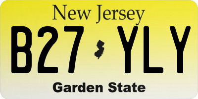 NJ license plate B27YLY