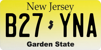NJ license plate B27YNA