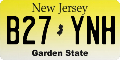 NJ license plate B27YNH