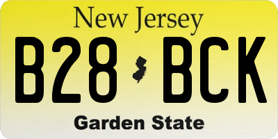 NJ license plate B28BCK