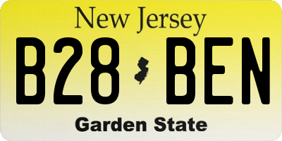 NJ license plate B28BEN