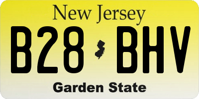 NJ license plate B28BHV