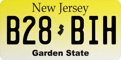 NJ license plate B28BIH