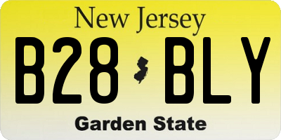 NJ license plate B28BLY