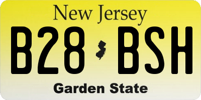 NJ license plate B28BSH