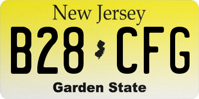 NJ license plate B28CFG