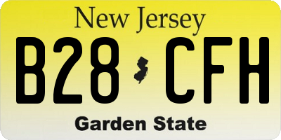 NJ license plate B28CFH