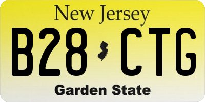 NJ license plate B28CTG