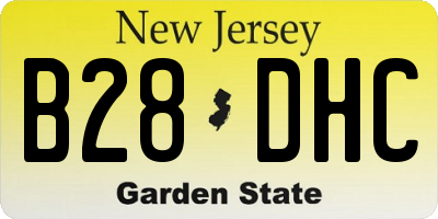 NJ license plate B28DHC
