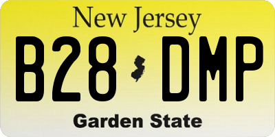 NJ license plate B28DMP
