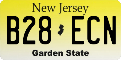 NJ license plate B28ECN