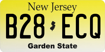 NJ license plate B28ECQ