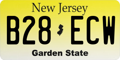 NJ license plate B28ECW