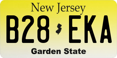 NJ license plate B28EKA