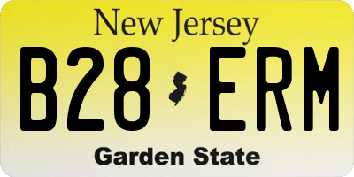 NJ license plate B28ERM