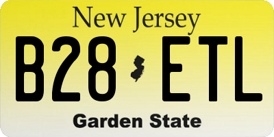 NJ license plate B28ETL