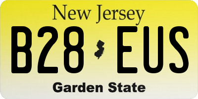 NJ license plate B28EUS