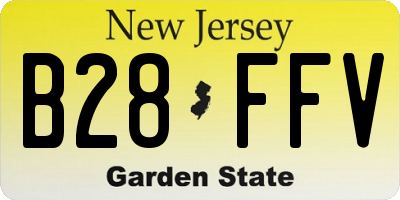 NJ license plate B28FFV