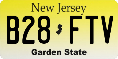 NJ license plate B28FTV