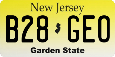 NJ license plate B28GEO
